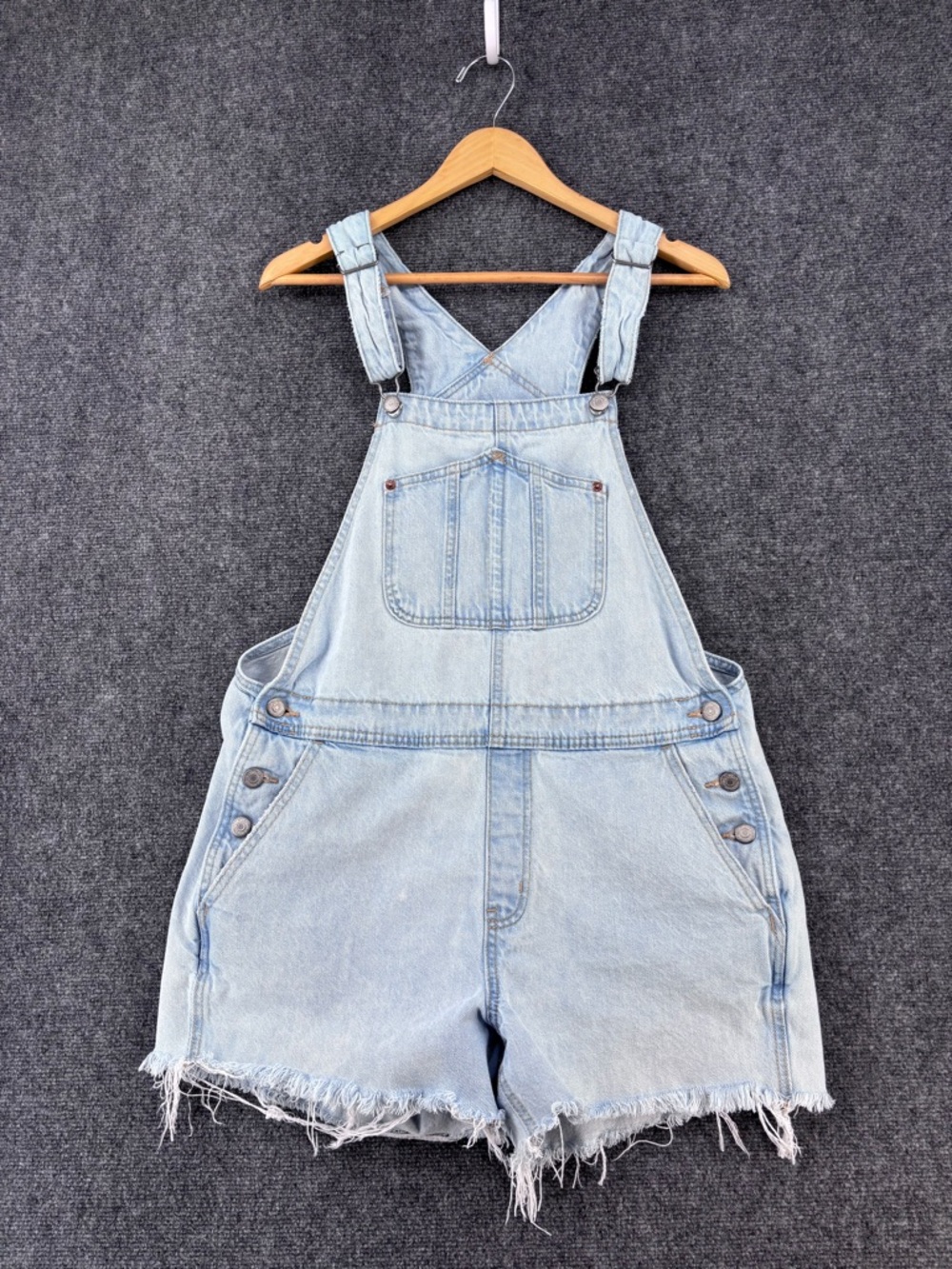 Old Navy Distressed Shortalls Bib Women’s L Countrygirl Utility Beach Festival